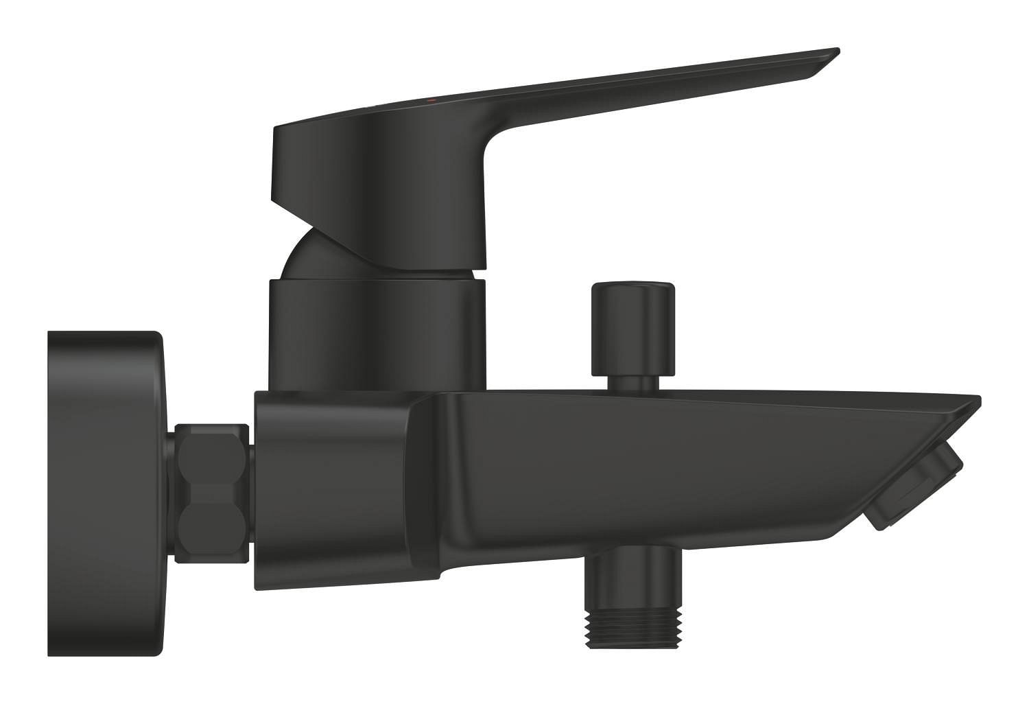 Baterie cada Grohe 242062432, 0.8 bar, 188 mm, 223 mm, 2 orificii instalare, 1/2 dimensiune racord, Negru — imaginea 2