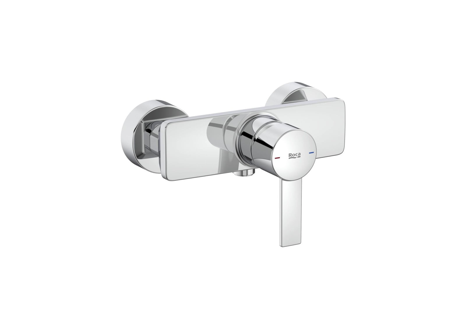 Baterie dus Roca A5A215FC00, 0.6 bar, 128 mm, 215 mm, 2 orificii instalare, 1/2 dimensiune racord furtun, Crom — imaginea 2