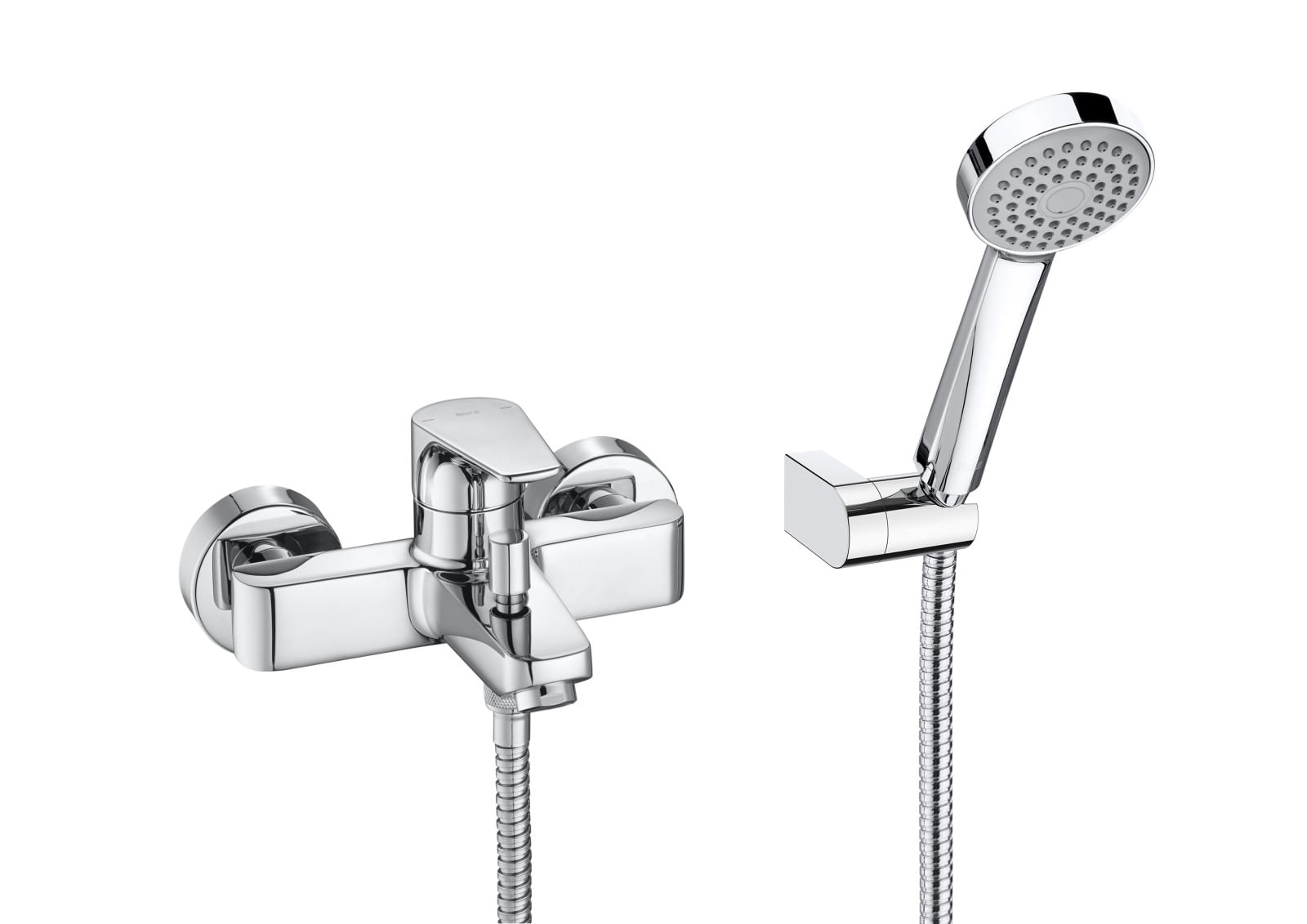 Baterie cada Roca A5A0190C00, 0.8 bar, 80 mm, 1.7 m, 178 mm, 217 mm, 120 mm, 2 orificii instalare, Crom — imaginea 2