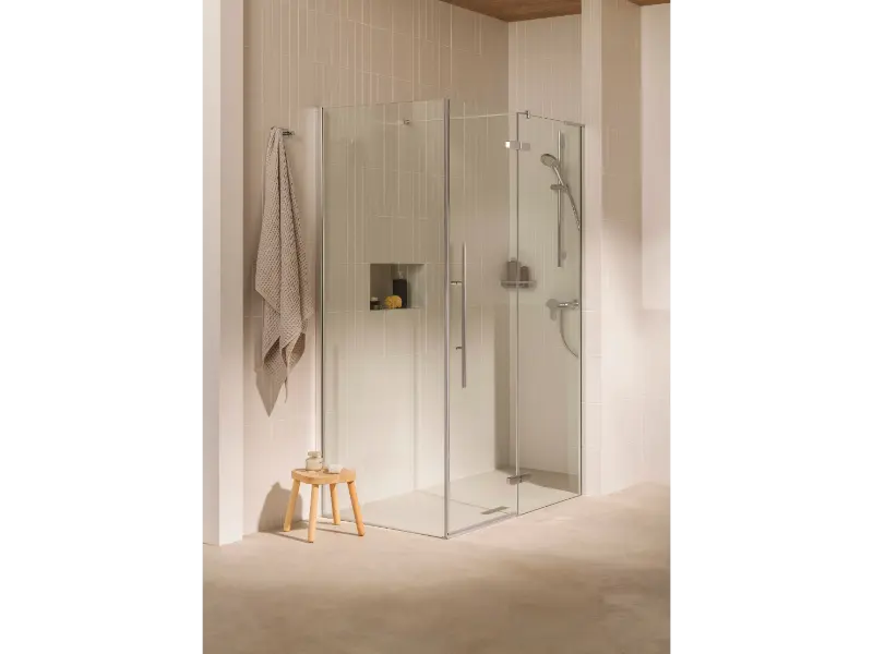 Baterie dus Roca A5A216EC00, 0.6 bar, 133 mm, 215 mm, 2 orificii instalare, 1/2 dimensiune racord furtun, Crom — imaginea 3