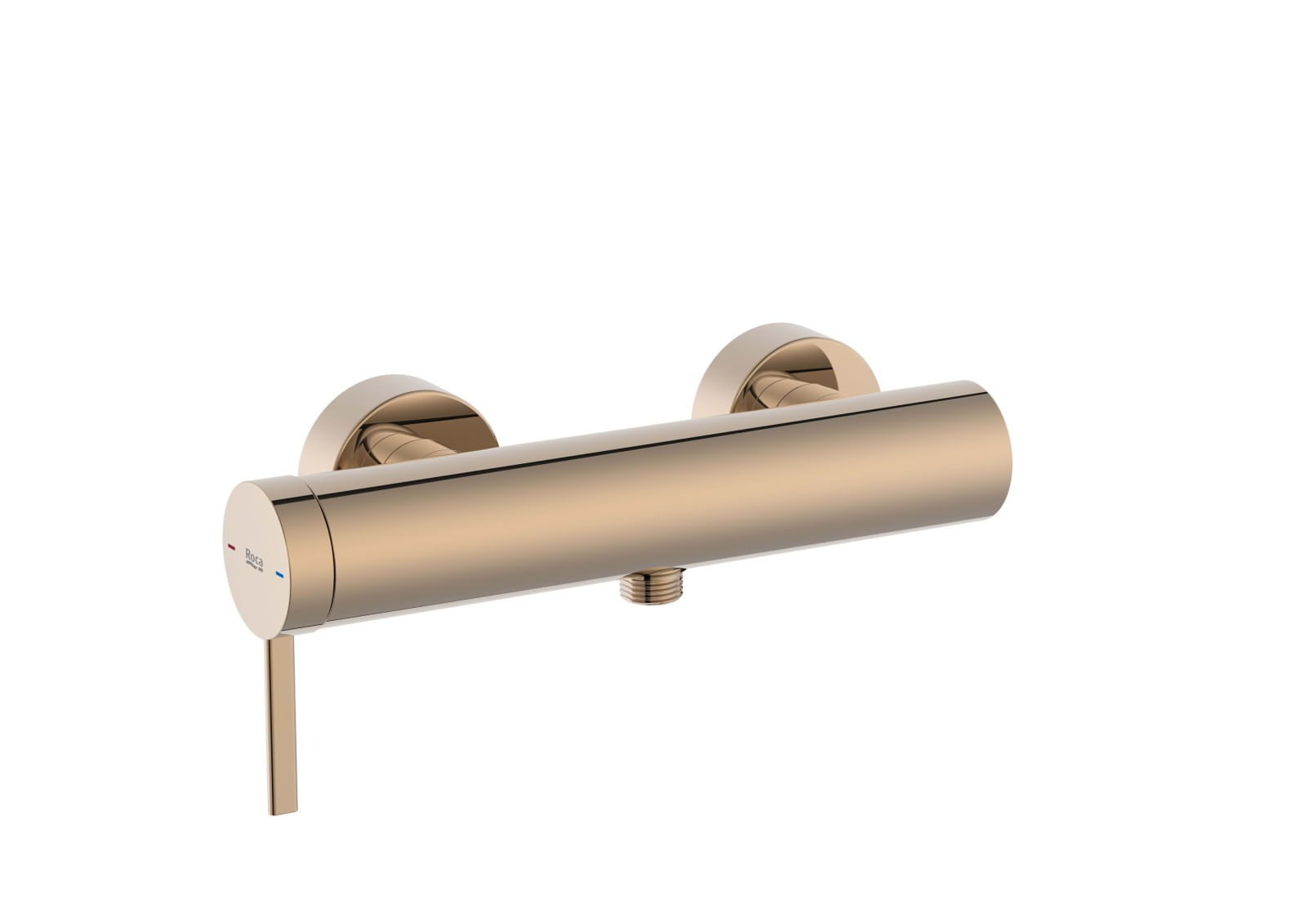 Baterie dus Roca A5A219ERG0, 0.6 bar, 108 mm, 267 mm, 2 orificii instalare, 1/2 dimensiune racord furtun, Cupru — imaginea 2
