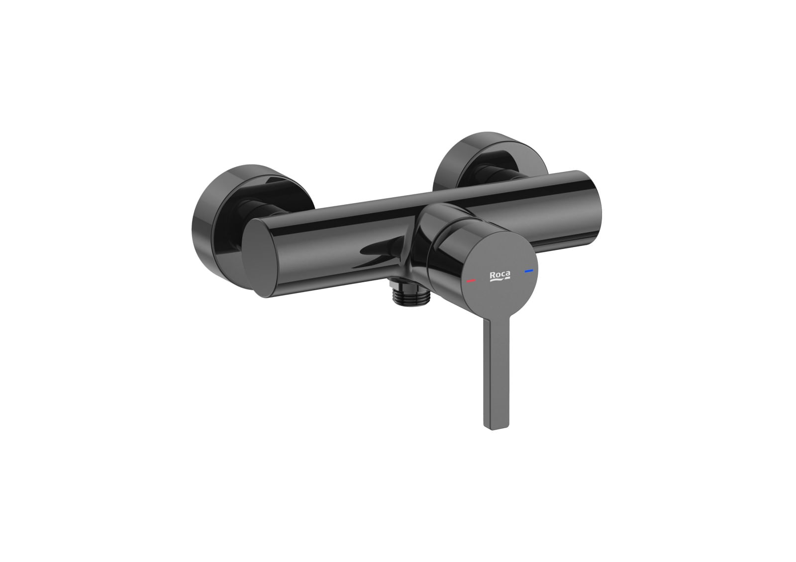 Baterie dus Roca A5A2196CN0, 0.6 bar, 140 mm, 215 mm, 2 orificii instalare, 1/2 dimensiune racord furtun, Negru — imaginea 2
