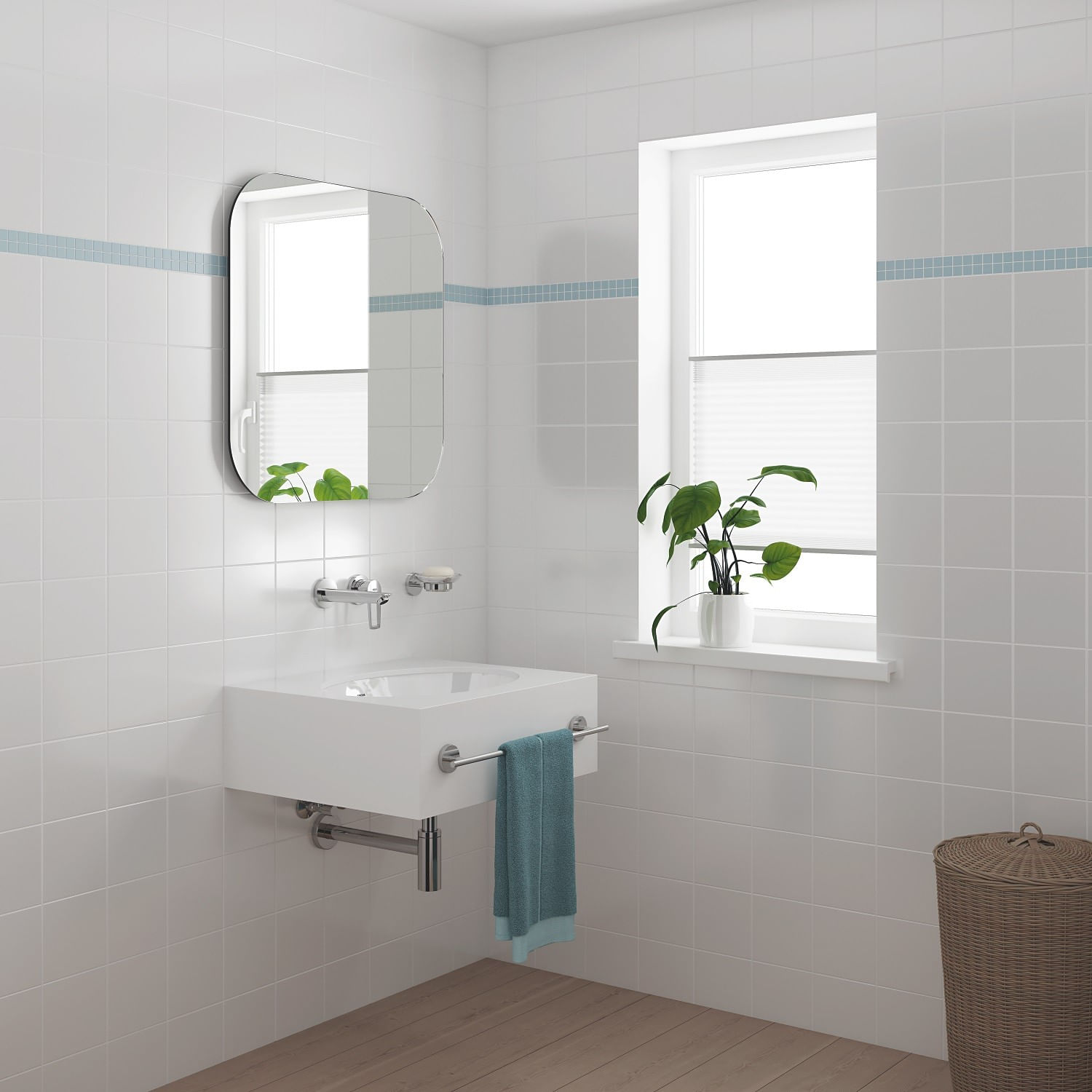 Baterie de lavoar Grohe 20289001, 1 bar, 35 mm, 60 mm, 177 mm, 2 orificii instalare, 1/2 dimensiune racord, Crom — imaginea 8