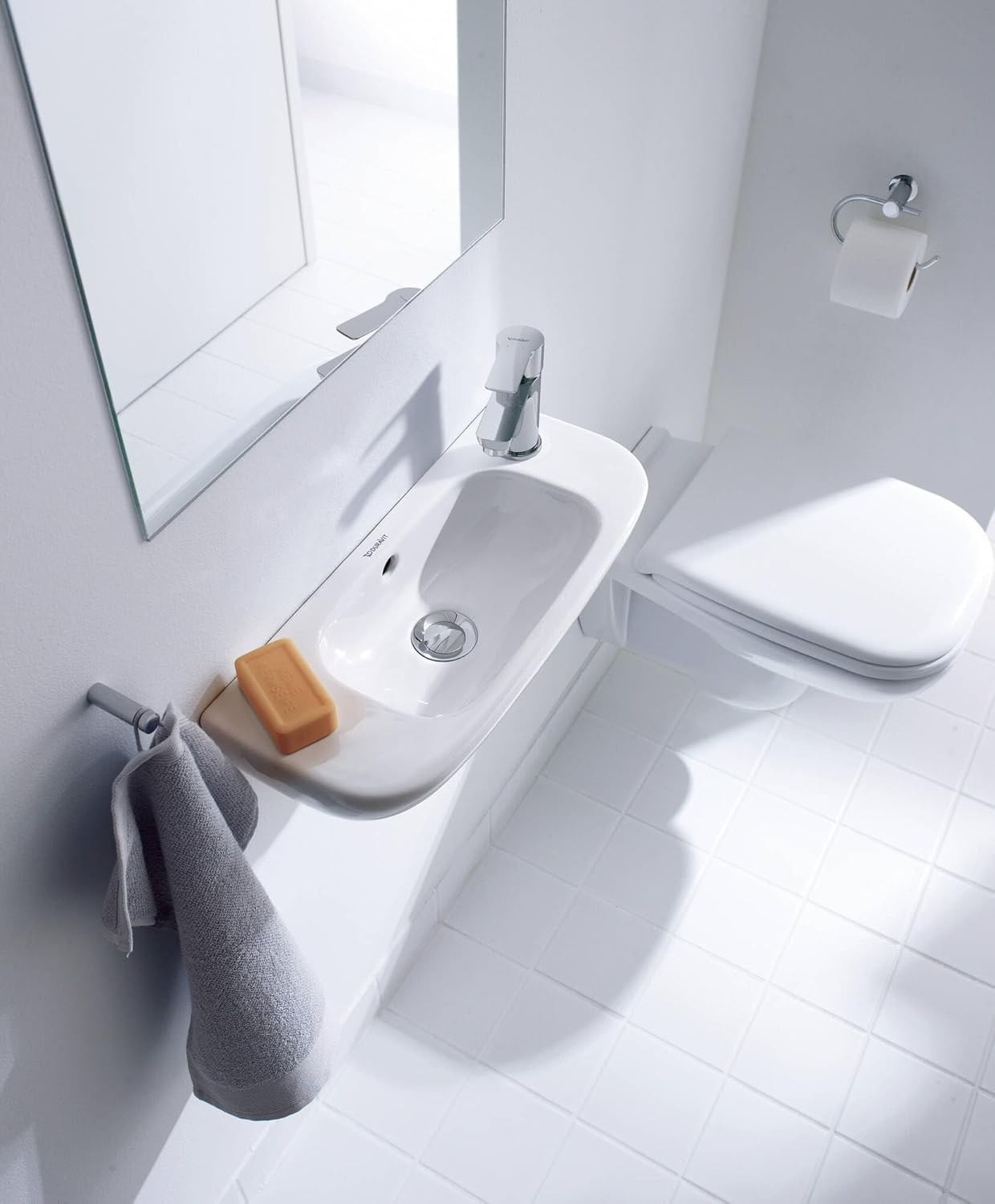 Baterie lavoar Duravit A11010002010, 35 mm, 5.5 l/min, 0.8 bar, 125 mm, 95 mm, 350 mm, 1 orificii instalare, Crom — imaginea 6