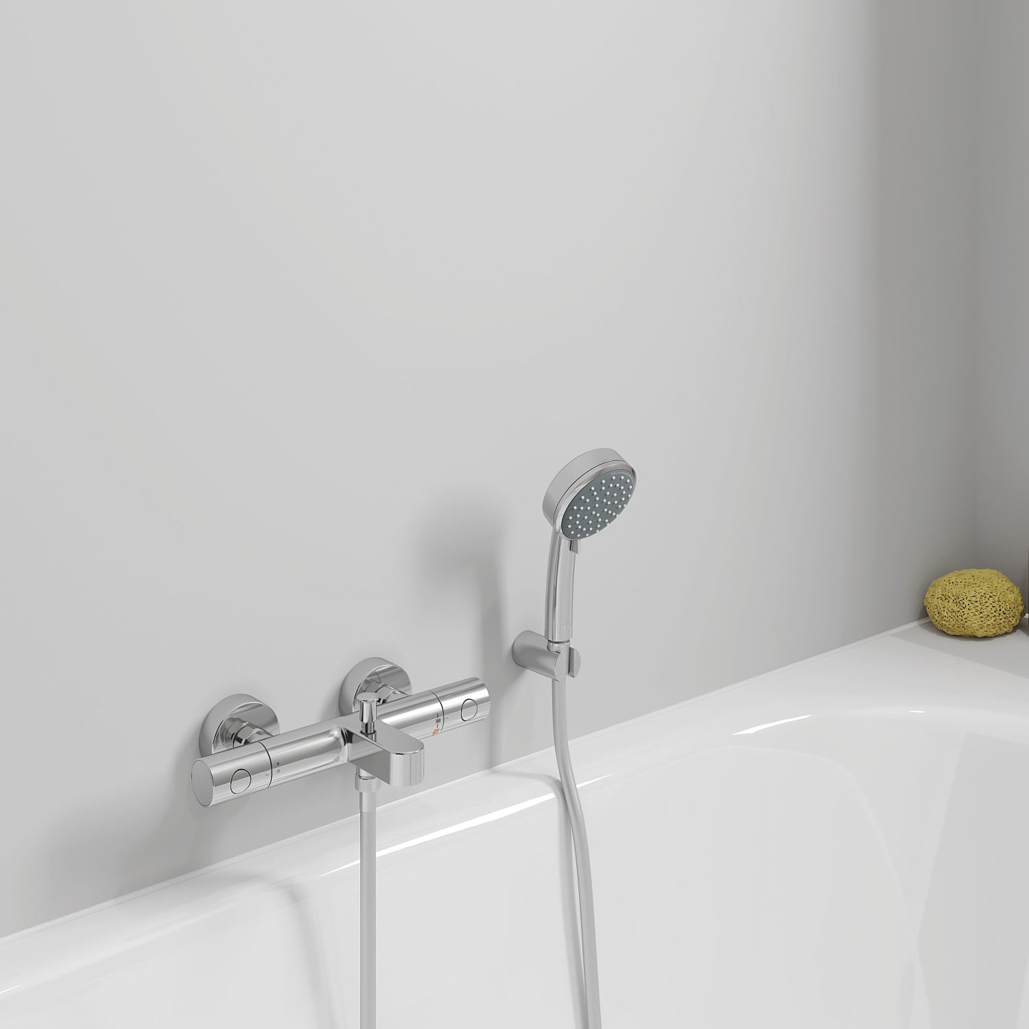 Baterie de cada Grohe 34774000, 1 bar, 298 mm, 162 mm, 55 mm, 2 orificii instalare, 1/2 dimensiune racord, Crom — imaginea 2