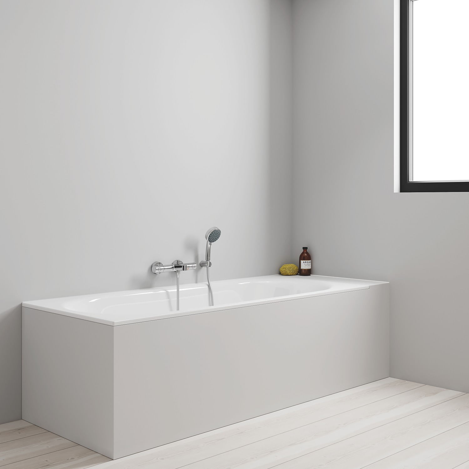 Baterie de cada Grohe 34774000, 1 bar, 298 mm, 162 mm, 55 mm, 2 orificii instalare, 1/2 dimensiune racord, Crom — imaginea 3