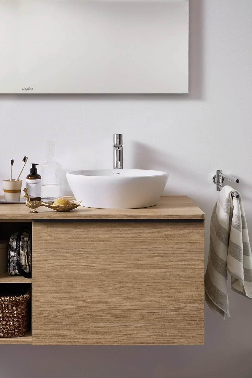Baterie lavoar Duravit DE1030002010, 35 mm, 5 l/min, 0.8 bar, 270 mm, 184 mm, 415 mm, 1 orificii instalare, Crom — imaginea 3