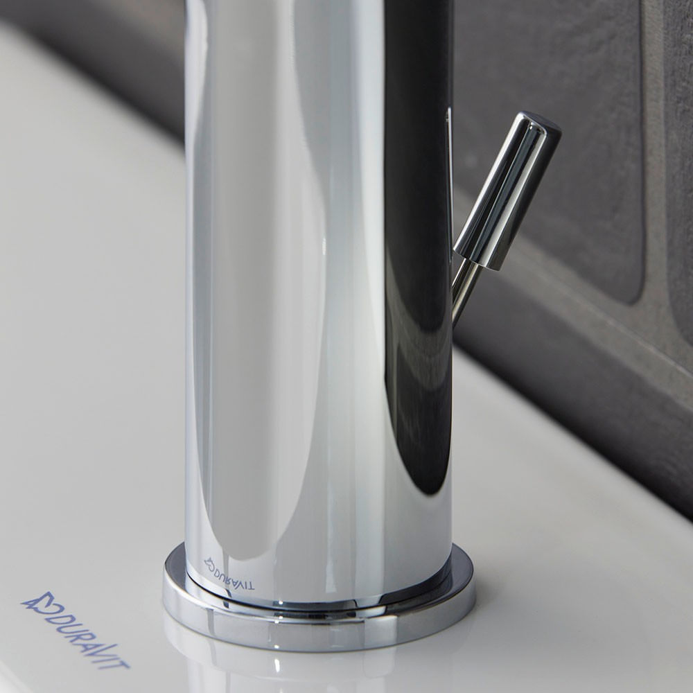 Baterie lavoar Duravit DE1010001010, 35 mm, 5 l/min, 0.8 bar, 161 mm, 139 mm, 434 mm, 1 orificii instalare, Crom — imaginea 6
