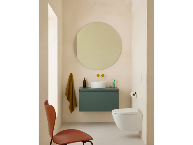 Baterie lavoar Roca A5A353FP10, 5 l/min, 0.5 bar, 35 mm, 60 mm, 188 mm, 2 orificii instalare, Galben — imaginea 2