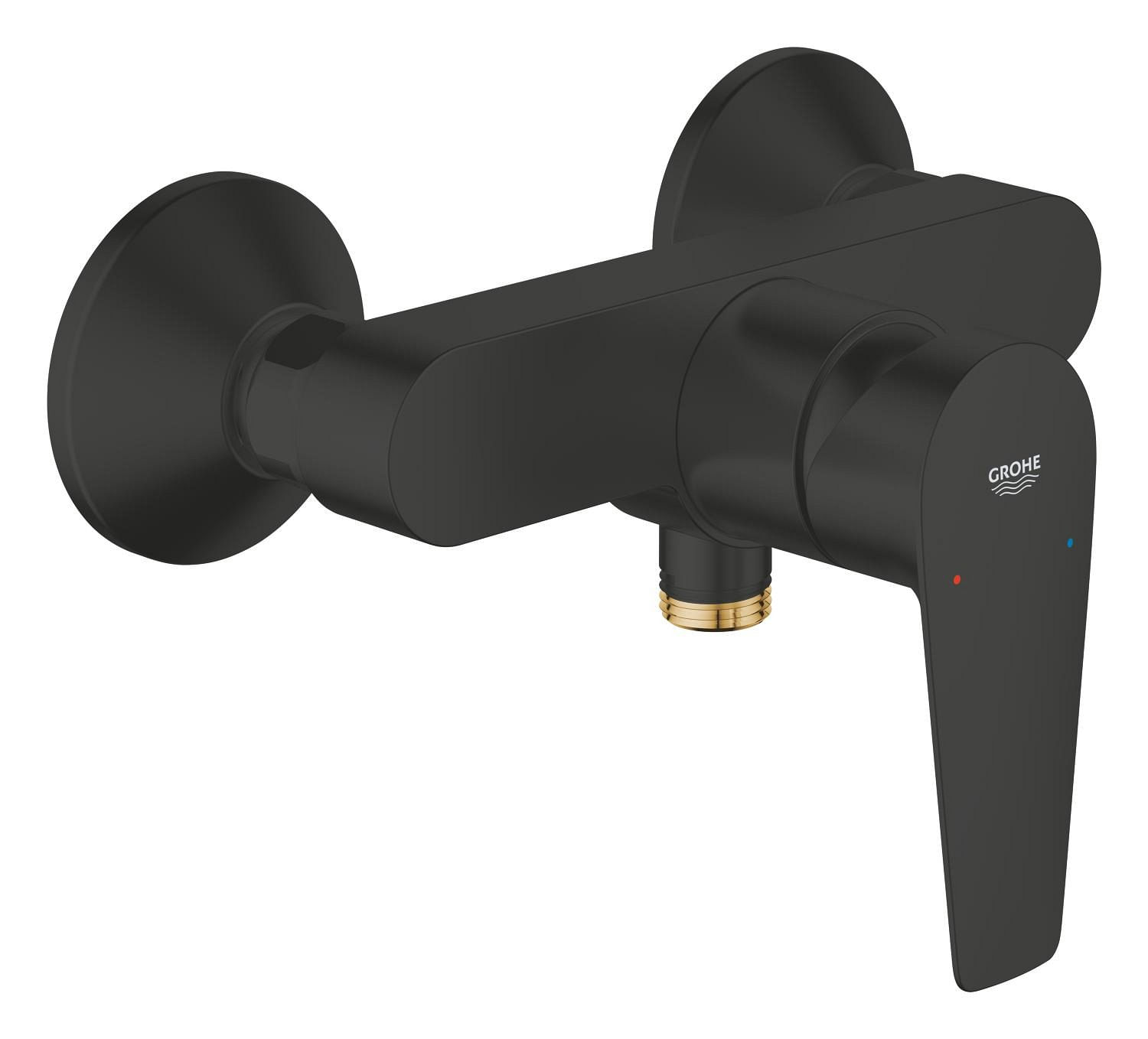 Baterie dus Grohe 233472431, 1 bar, 135 mm, 215 mm, 2 orificii instalare, 1/2 dimensiune racord furtun, Negru — imaginea 2