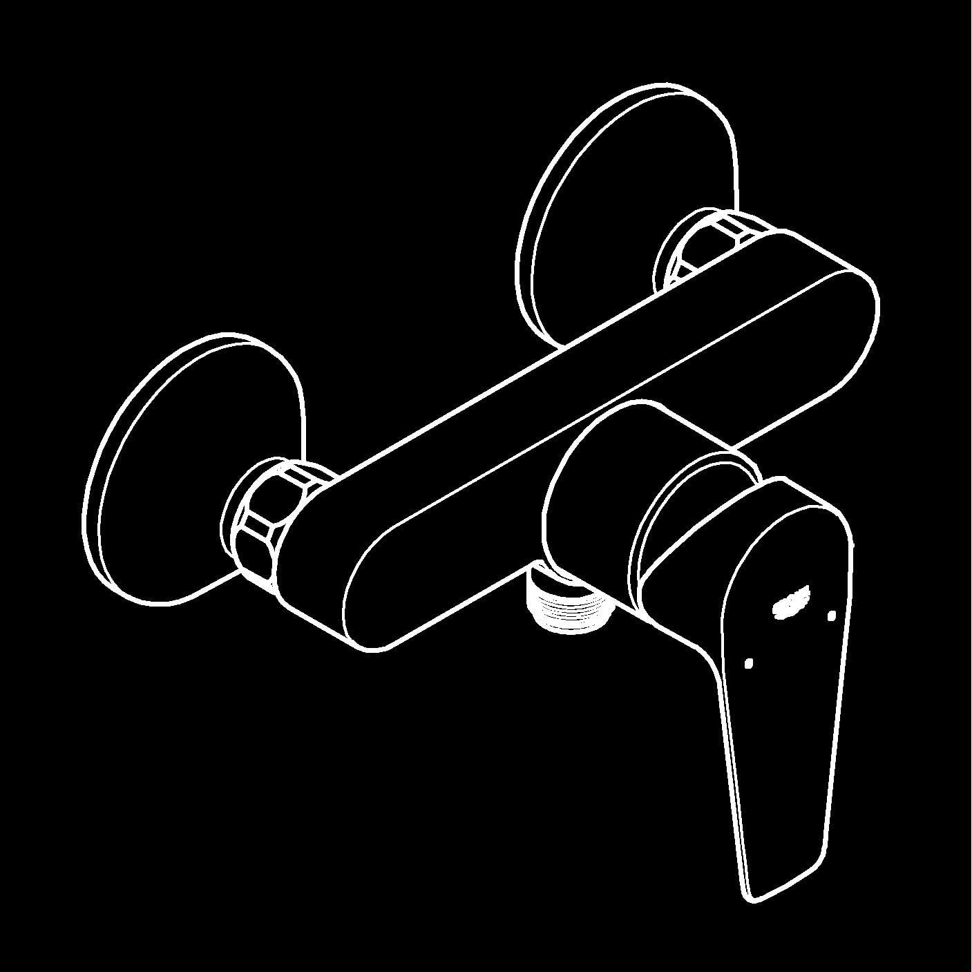 Baterie dus Grohe 233472431, 1 bar, 135 mm, 215 mm, 2 orificii instalare, 1/2 dimensiune racord furtun, Negru — imaginea 7