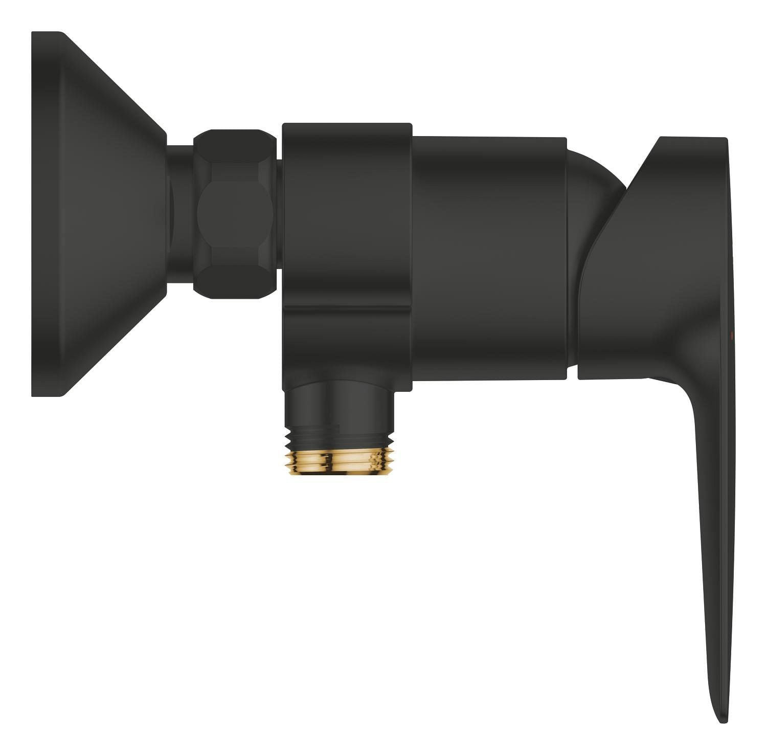 Baterie dus Grohe 233472431, 1 bar, 135 mm, 215 mm, 2 orificii instalare, 1/2 dimensiune racord furtun, Negru — imaginea 8