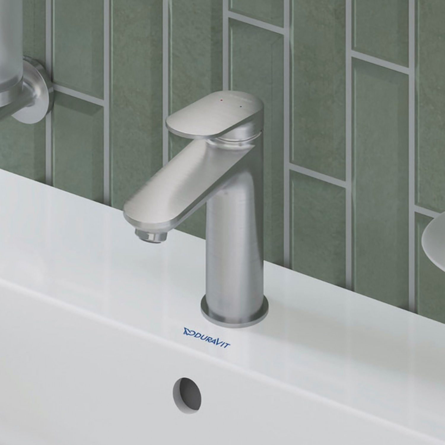 Baterie lavoar Duravit WA1020001070, 5 l/min, 0.5 bar, 35 mm, 171 mm, 166 mm, 361 mm, 1 orificii instalare, Otel satinat — imaginea 3