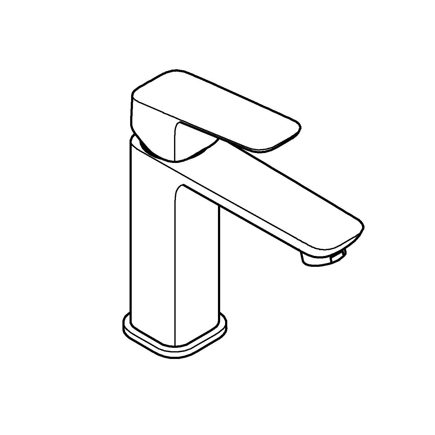 Baterie lavoar Grohe 1017552430, 28 mm, 5 l/min, 0.8 bar, 35 mm, 169 mm, 116 mm, 380 mm, 1 orificii instalare, Negru — imaginea 3