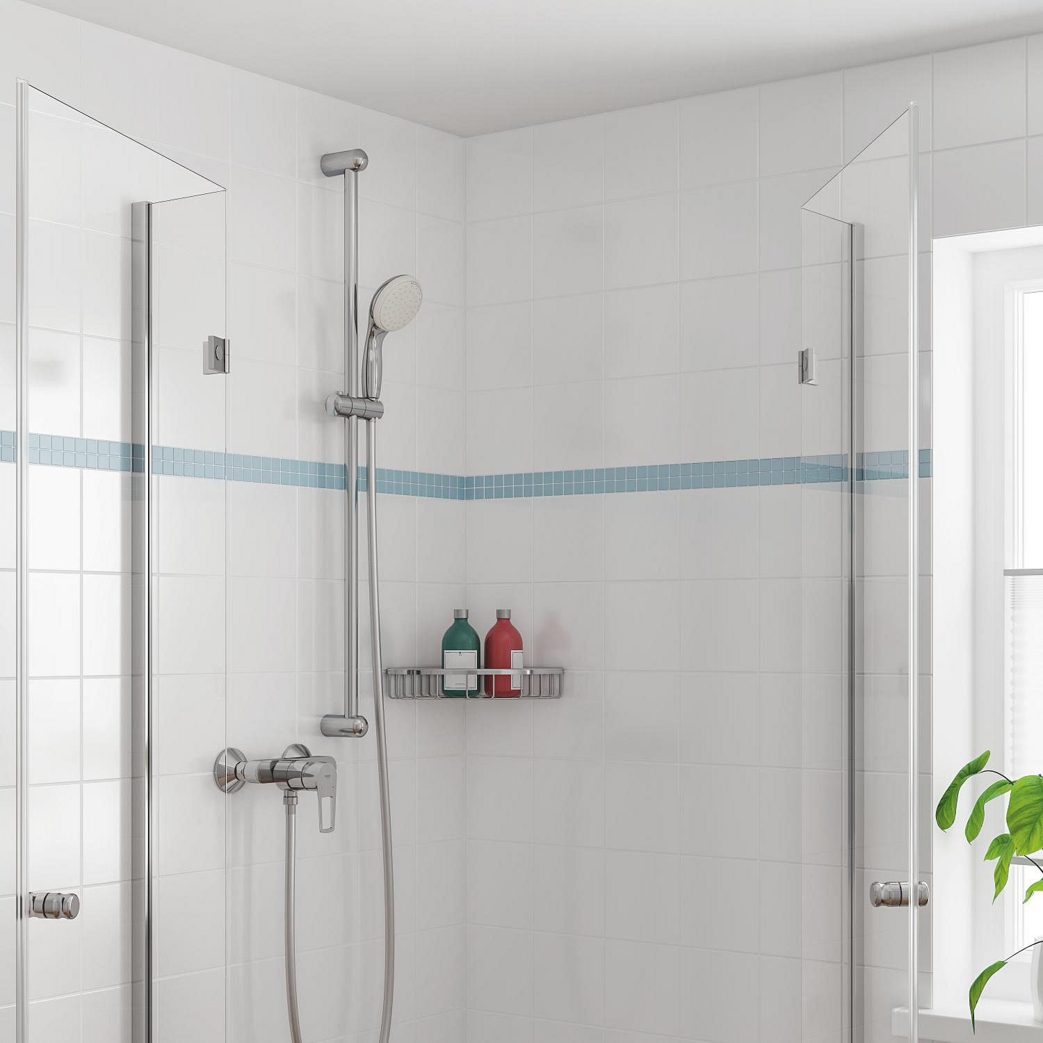 Baterie dus Grohe 23634001, 1 bar, 225 mm, 134 mm, 2 orificii instalare, 1/2 dimensiune racord furtun, Crom — imaginea 9