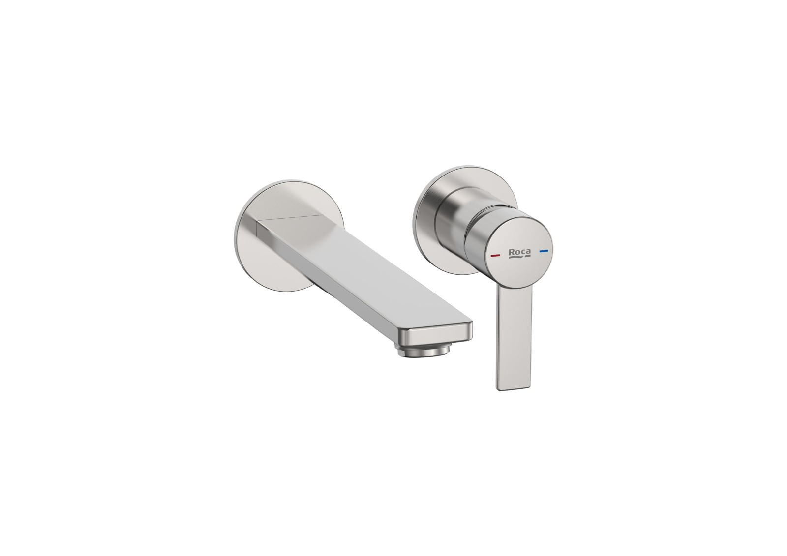Baterie lavoar Roca A5A355FSM0, 5 l/min, 0.5 bar, 35 mm, 60 mm, 201 mm, 2 orificii instalare, Otel satinat — imaginea 2
