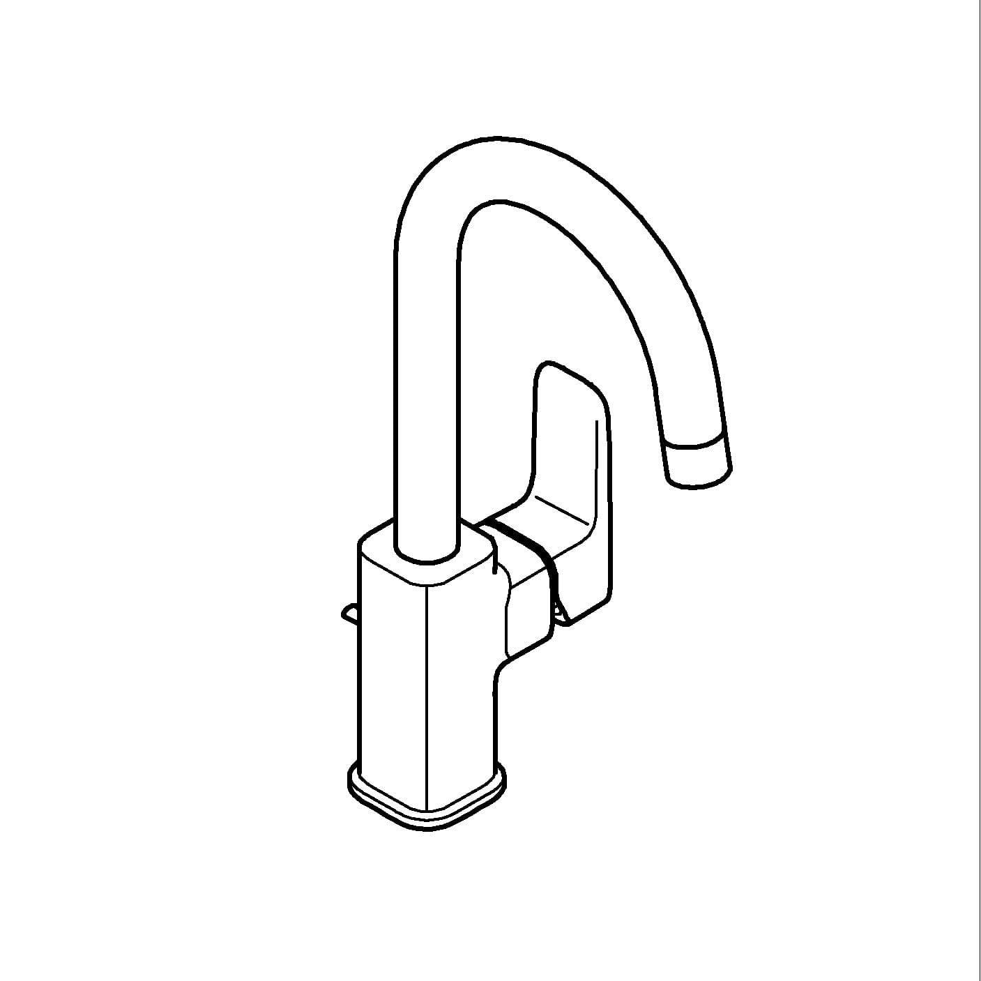 Baterie lavoar Grohe 1017670000, 28 mm, 5 l/min, 0.6 bar, 35 mm, 311 mm, 140 mm, 395 mm, 1 orificii instalare, Crom — imaginea 4