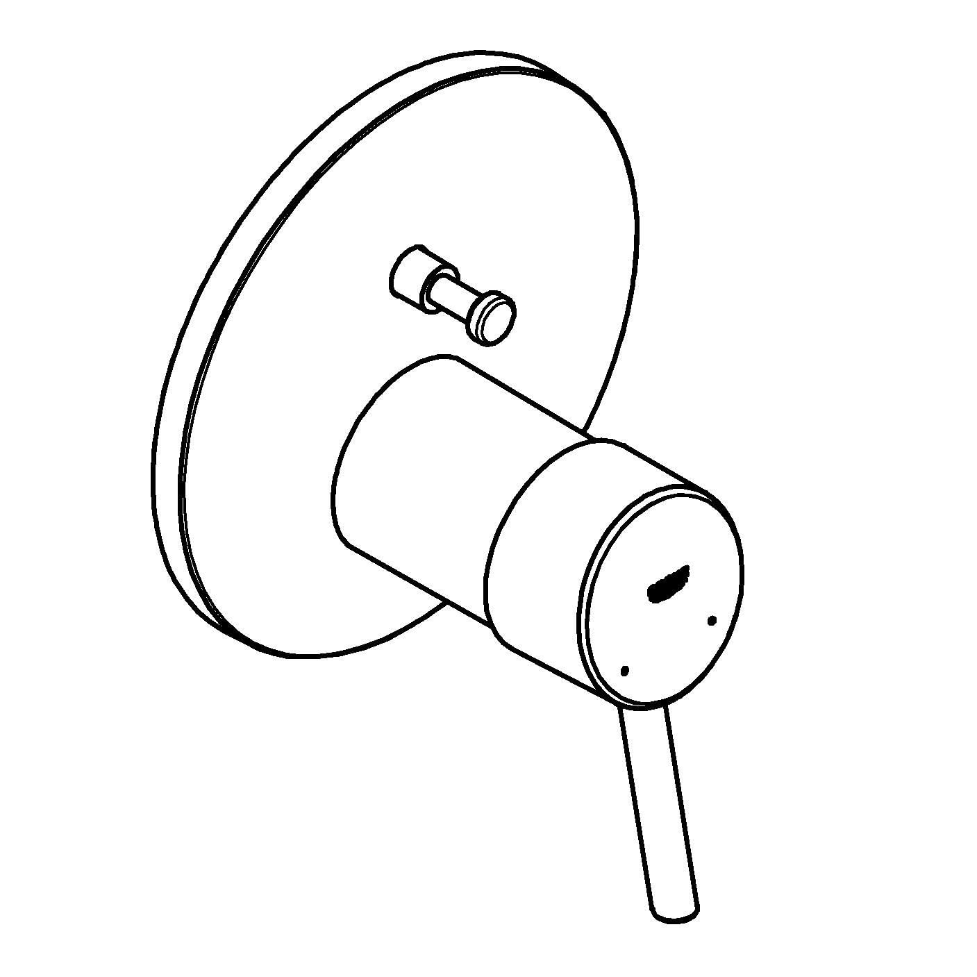 Unitate comanda Grohe 24054001, 1 bar, 158 mm, 10 mm, 2 iesiri, 1 functii palarie dus, 1/2 dimensiune racord, Crom — imaginea 3