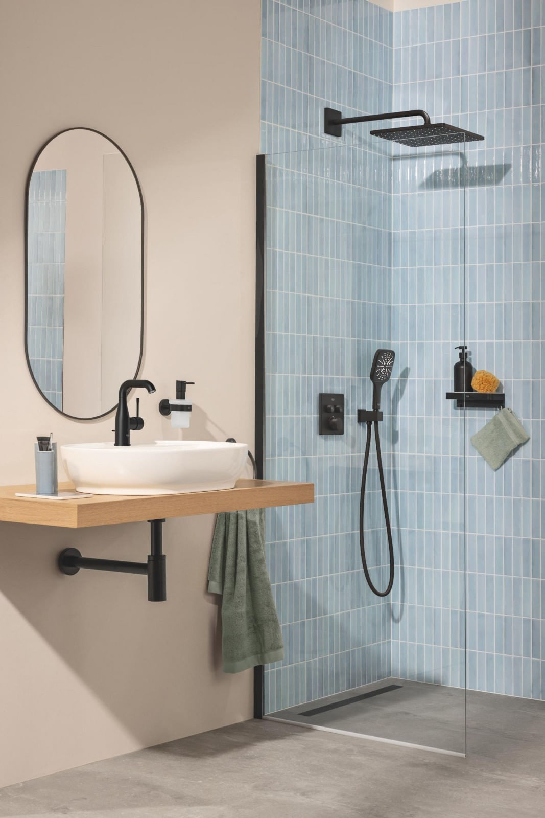 Unitate comanda Grohe 291242430, 1 bar, 158 mm, 10 mm, 2 iesiri, 1 functii palarie dus, 1/2 dimensiune racord, Negru — imaginea 10