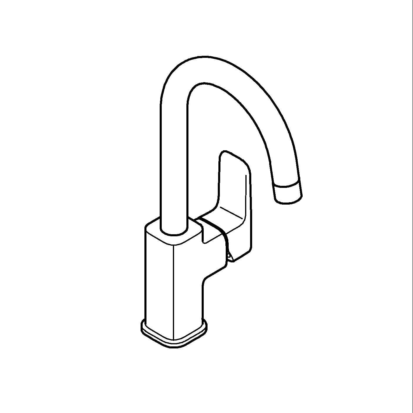 Baterie lavoar Grohe 1017712430, 28 mm, 5 l/min, 0.6 bar, 35 mm, 311 mm, 140 mm, 395 mm, 1 orificii instalare, Negru — imaginea 7