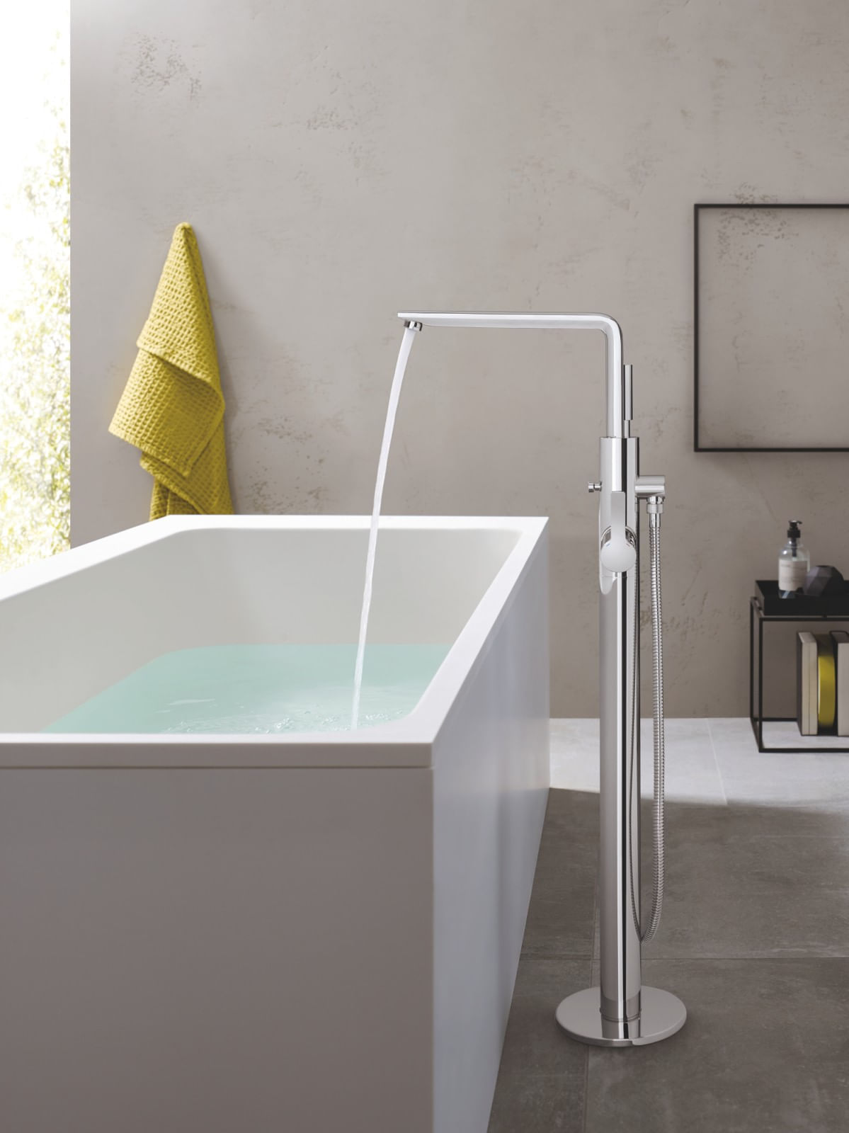 Baterie de cada Grohe 23792001, 1 bar, 66 mm, 1.25 m, 905 mm, 271 mm, 1 orificii instalare, 1 functii para dus, Crom — imaginea 2