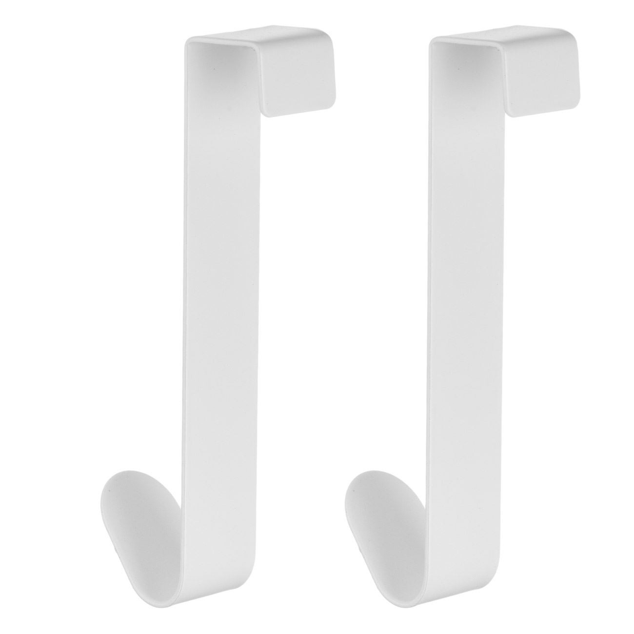 Carlige metalice albe pentru usi si dulapuri, 2 bucati, 2x12 cm — imaginea 4