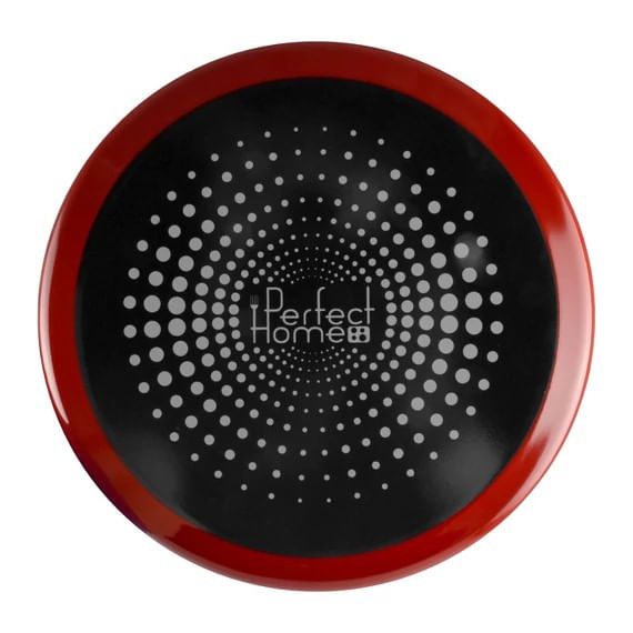 Oala emailata bordo cu capac, 16 cm, 2 litri — imaginea 2