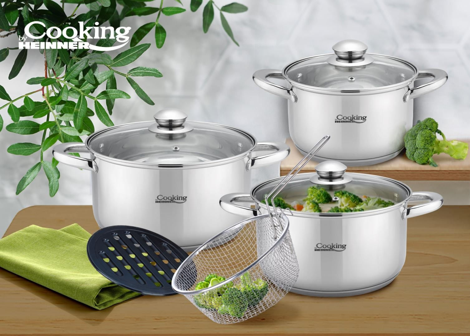 Set gatit din inox 8 piese, Victoria, Cooking by Heinner — imaginea 2
