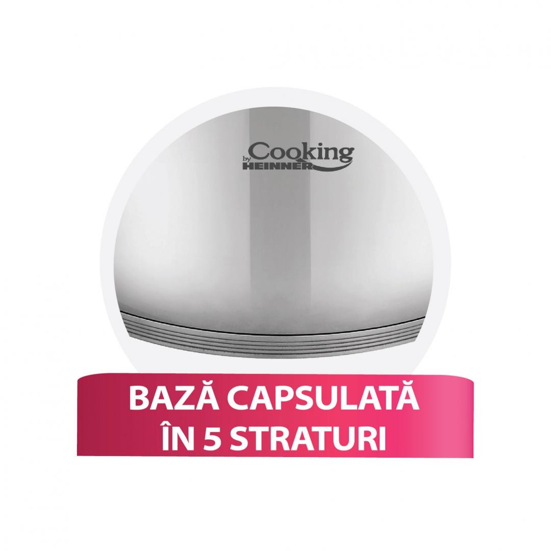 Set gatit din inox 8 piese, Victoria, Cooking by Heinner — imaginea 3