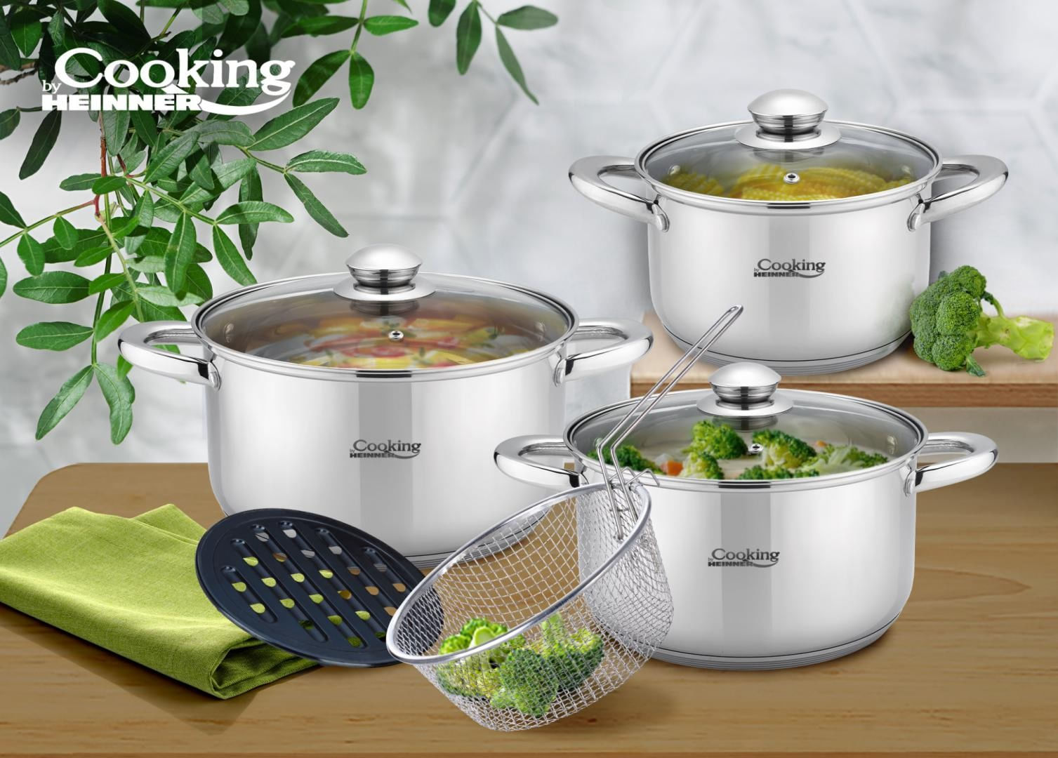 Set gatit din inox 8 piese, Victoria, Cooking by Heinner — imaginea 7