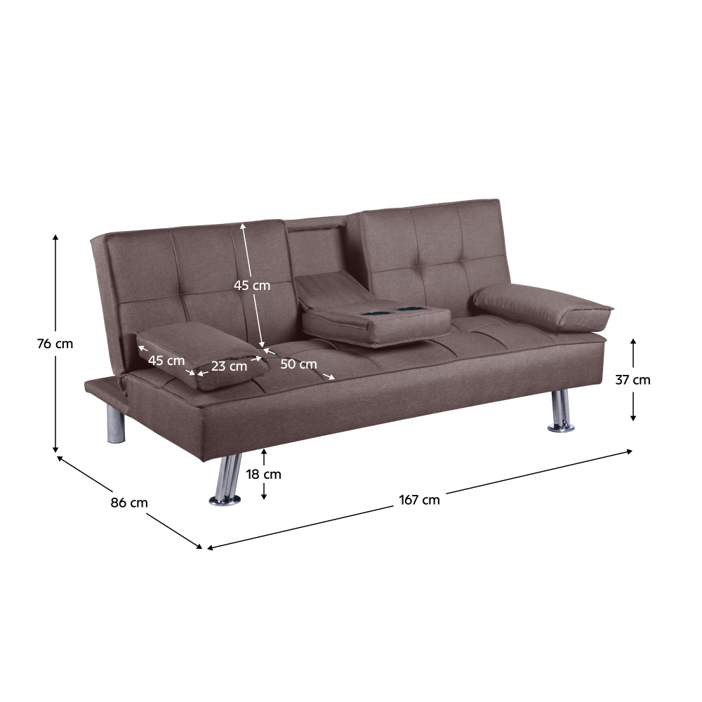Canapea extensibila, maro, GOLDIA NEW — imaginea 2