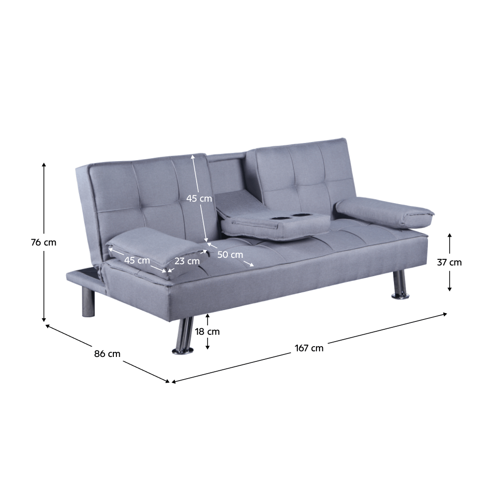 Canapea extensibila, gri, GOLDIA NEW — imaginea 3