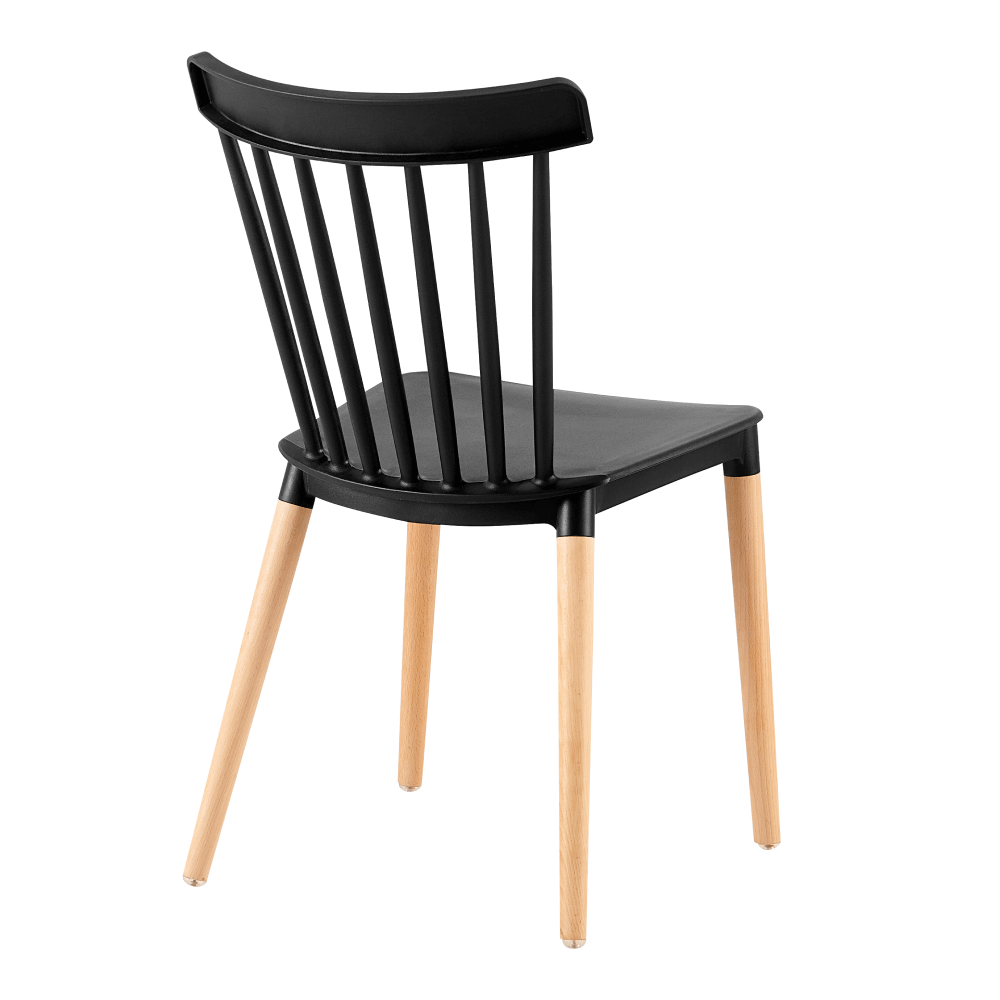 Scaun dining, negru / fag, ZOSIMA — imaginea 2
