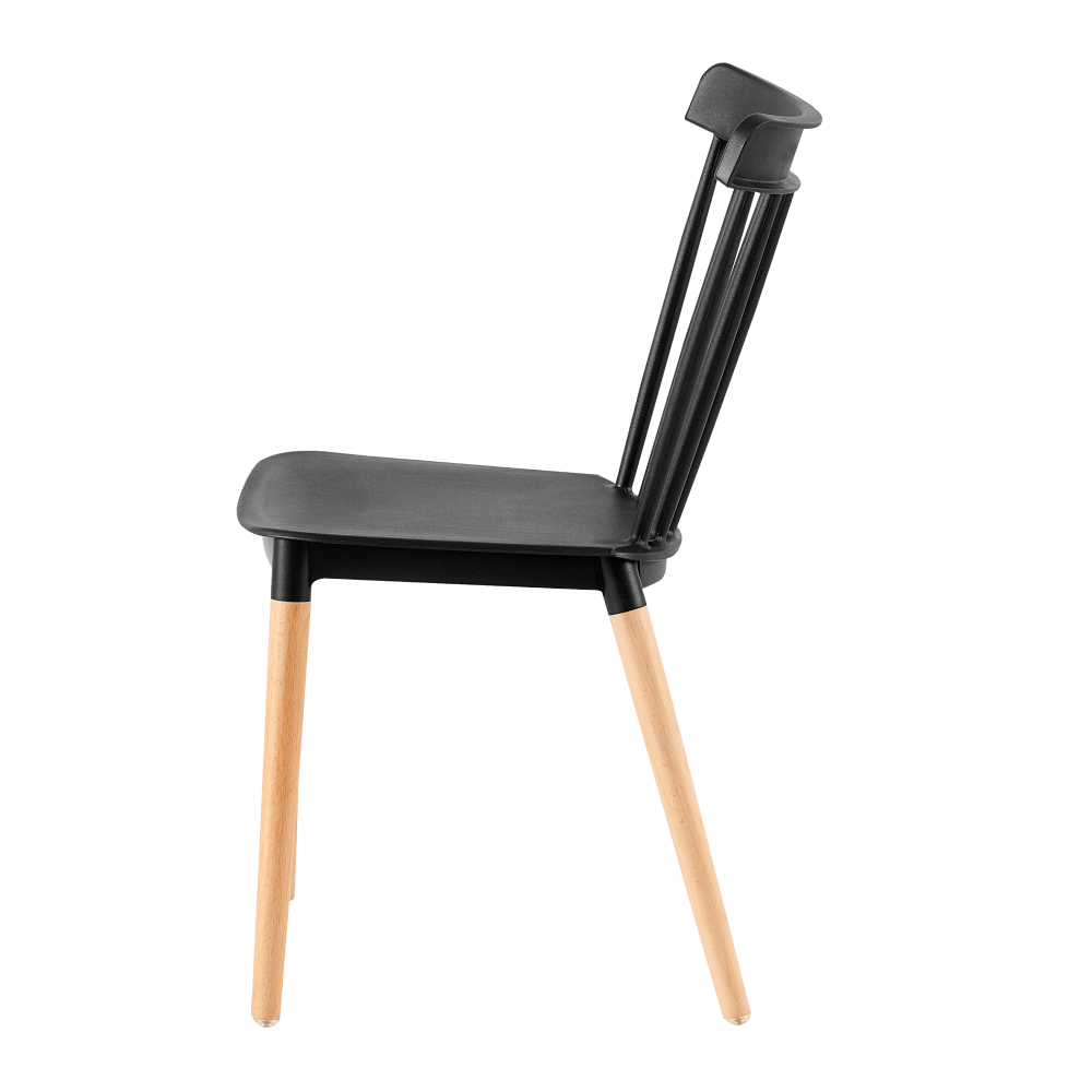 Scaun dining, negru / fag, ZOSIMA — imaginea 4