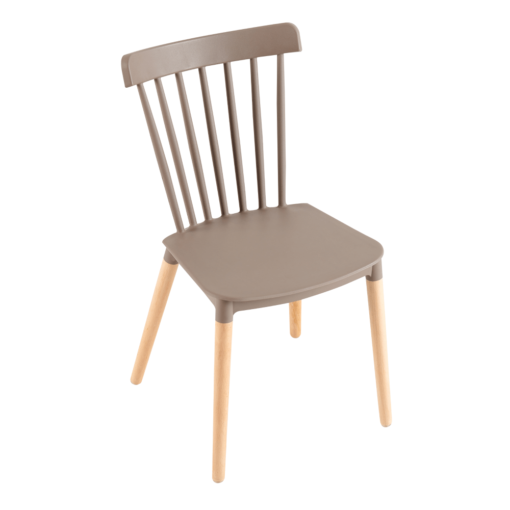 Scaun dining, gri / fag, ZOSIMA — imaginea 3