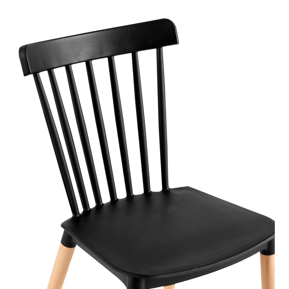 Scaun dining, negru / fag, ZOSIMA — imaginea 6