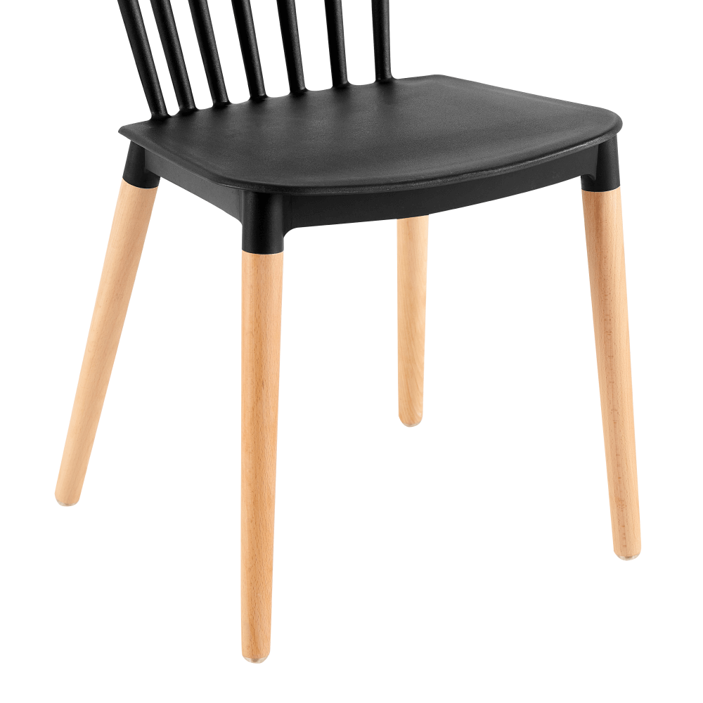 Scaun dining, negru / fag, ZOSIMA — imaginea 7