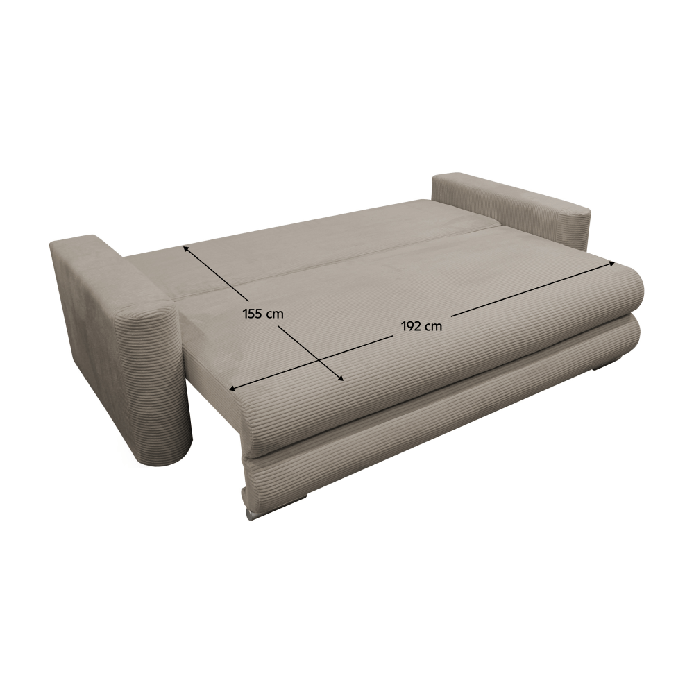 Canapea extensibila, gri-maro Taupe, ROSELYN — imaginea 4