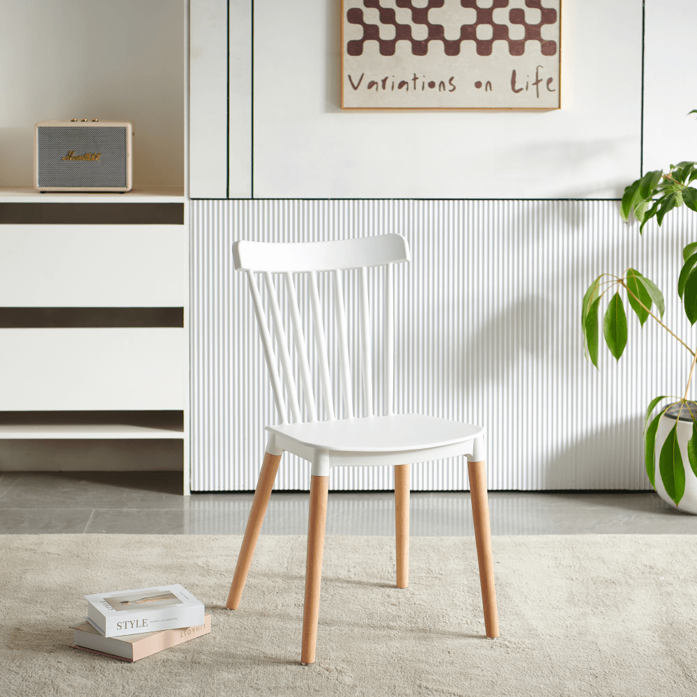 Scaun dining, alb / fag, ZOSIMA — imaginea 8