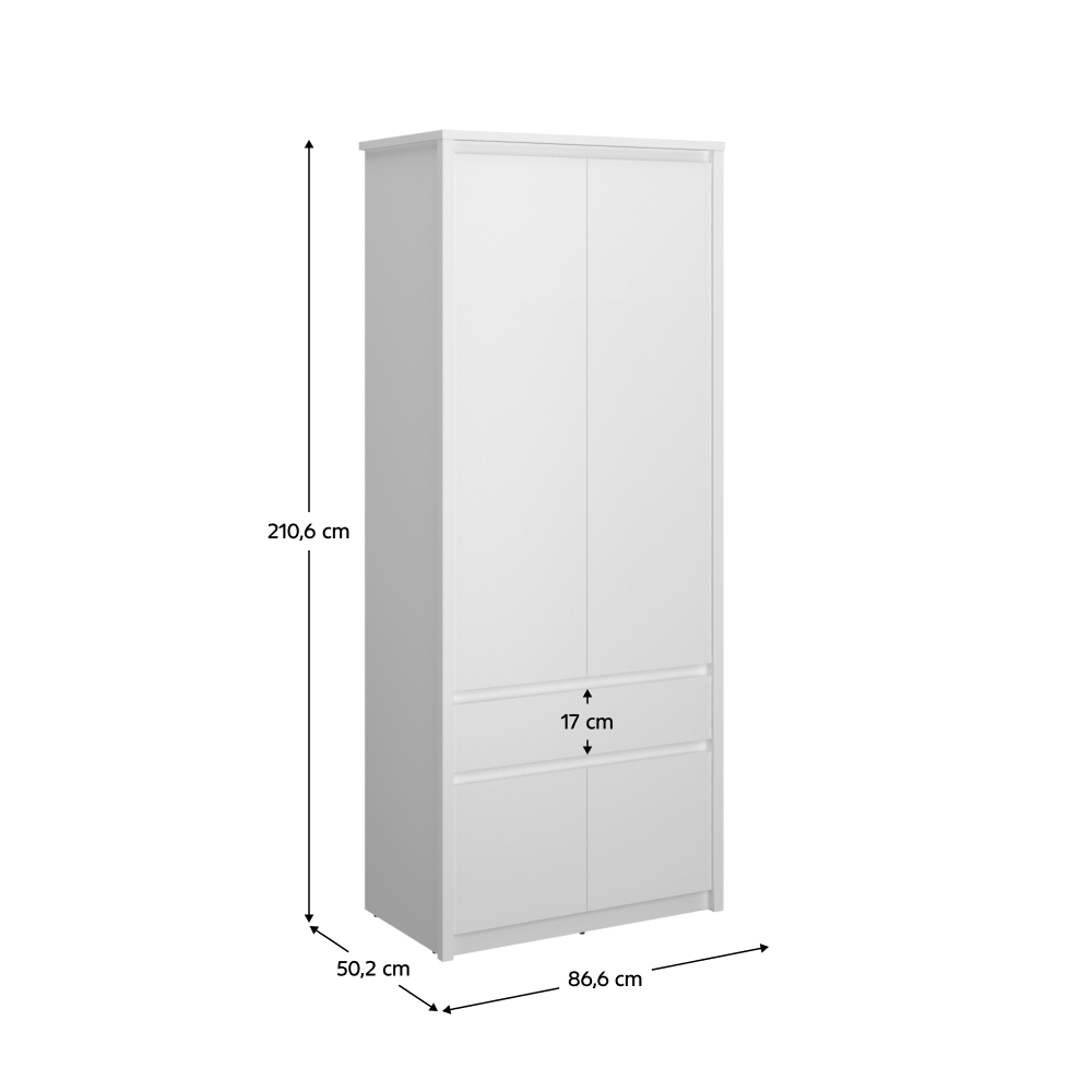 Dulap 4D1S, alb, ERODIN — imaginea 2