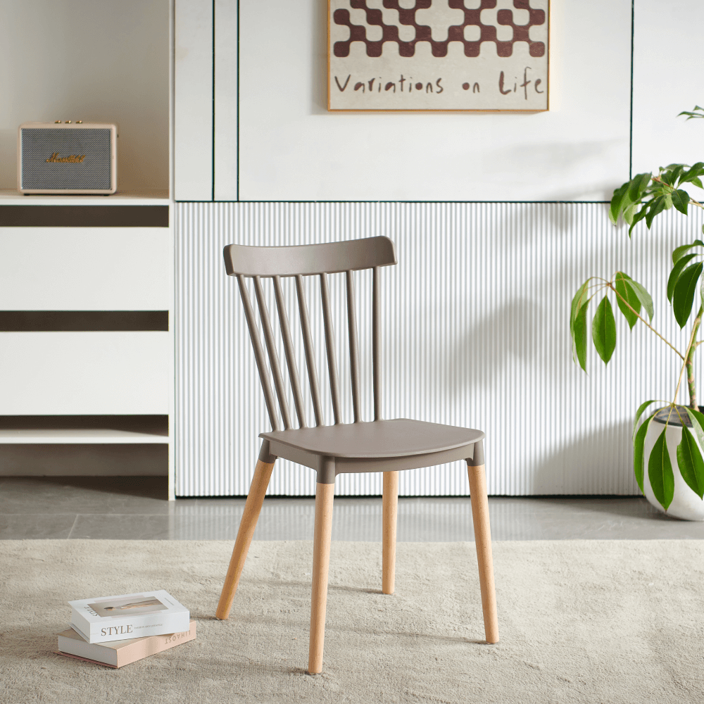 Scaun dining, gri / fag, ZOSIMA — imaginea 8