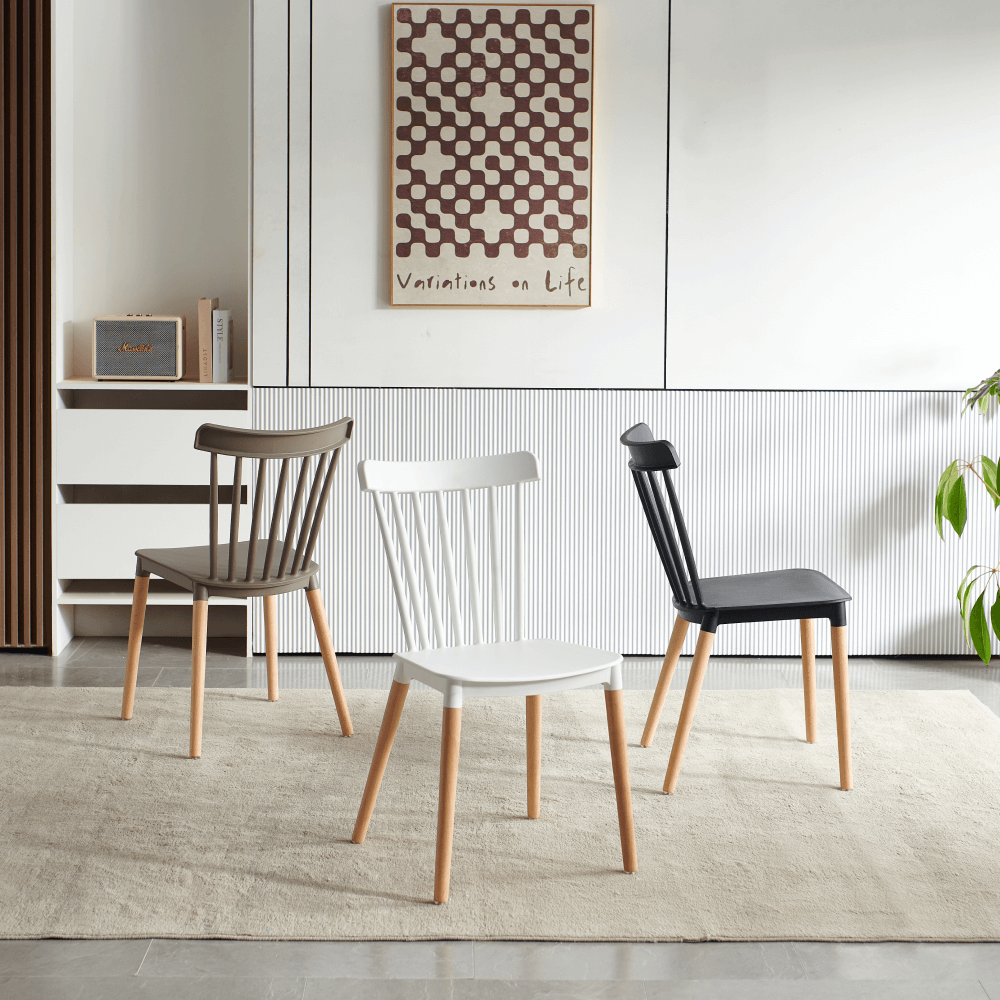 Scaun dining, negru / fag, ZOSIMA — imaginea 10