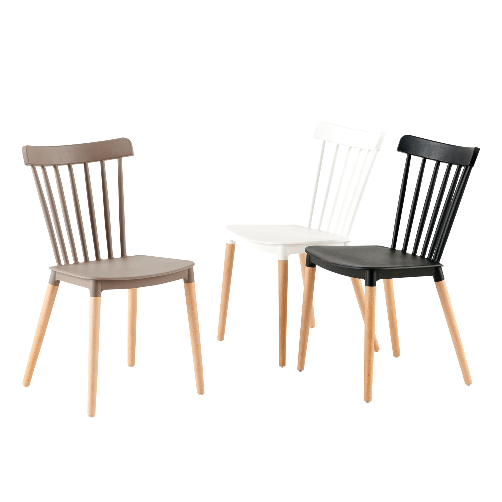 Scaun dining, negru / fag, ZOSIMA — imaginea 11