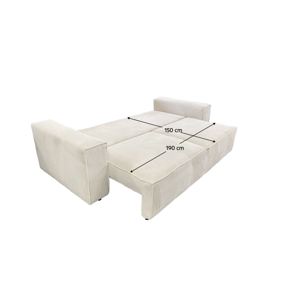 Canapea extensibila, bej, HARPERA BIG SOFA — imaginea 6