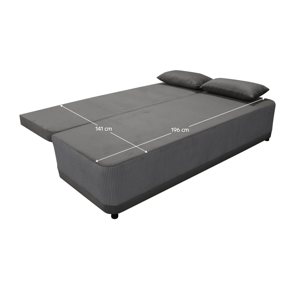 Canapea extensibila, gri, SENTY — imaginea 4