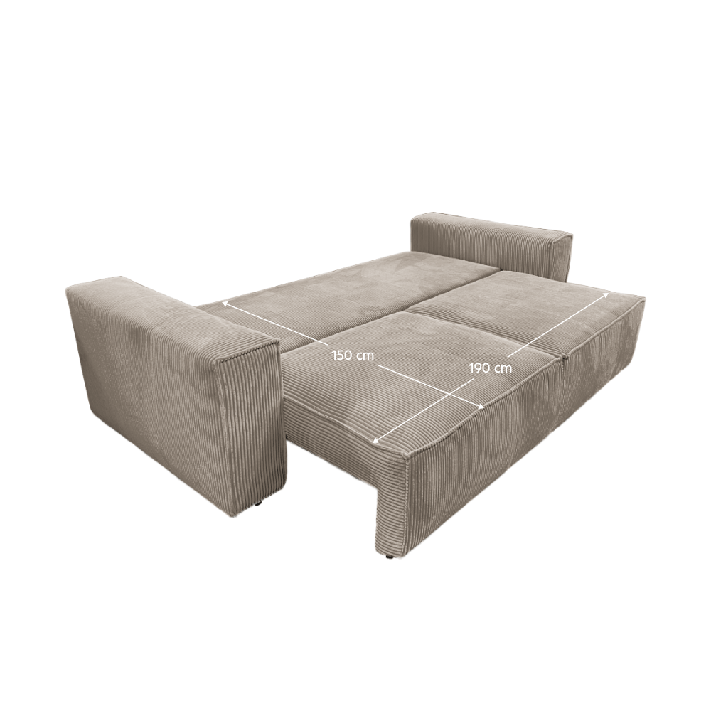 Canapea extensibila, taupe gri-bej, HARPERA BIG SOFA — imaginea 4
