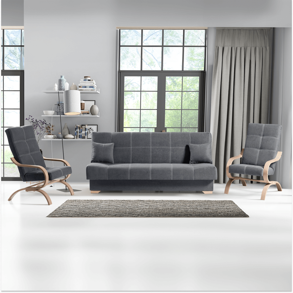 Canapea extensibila, gri, GINY — imaginea 6