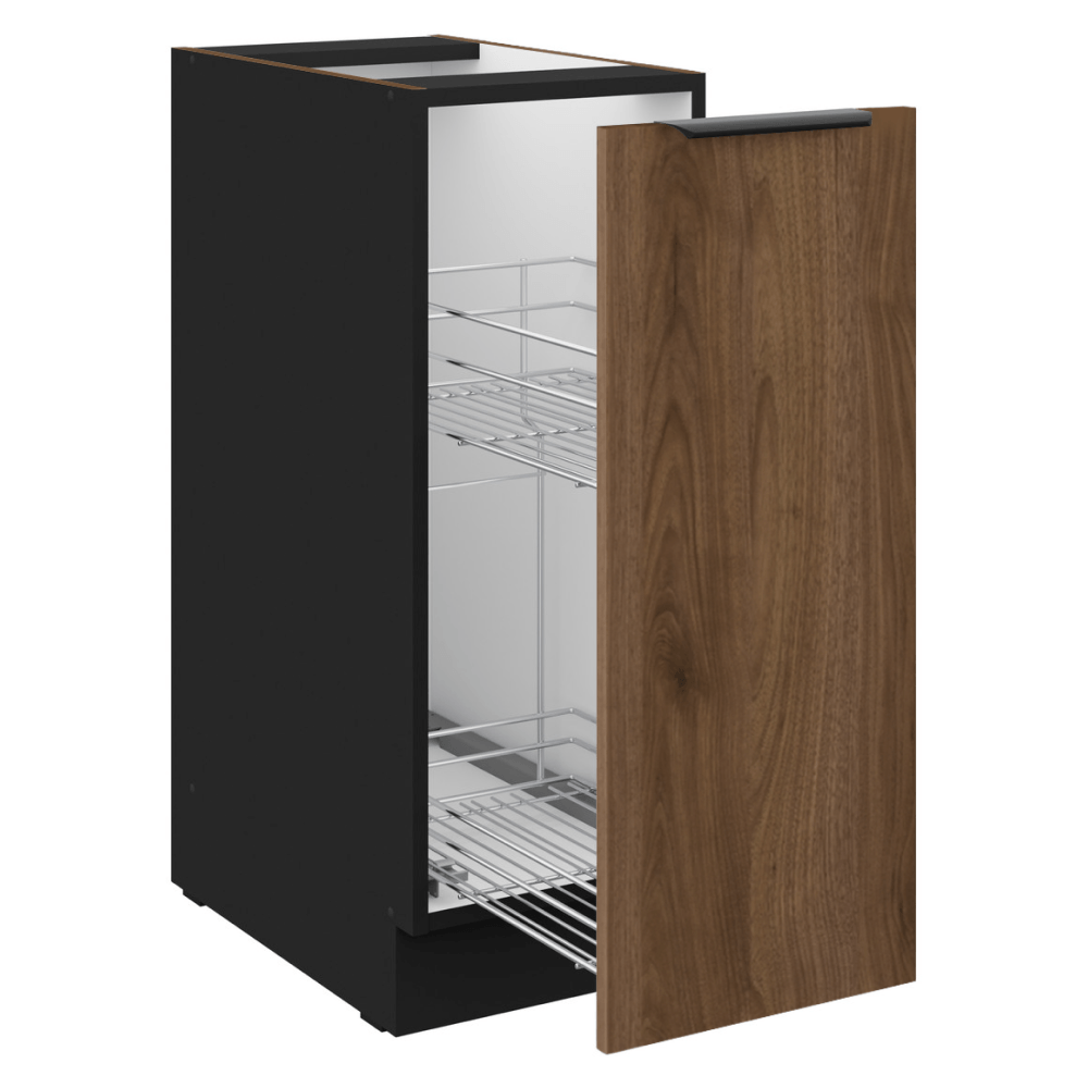 Dulap inferior cu cos extensibil, nuc okapi/negru, MENZO 30 D CARGO BB — imaginea 3
