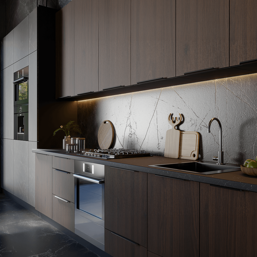 Dulap inferior, nuc okapi/negru, MENZO 40 D 3S BB — imaginea 13