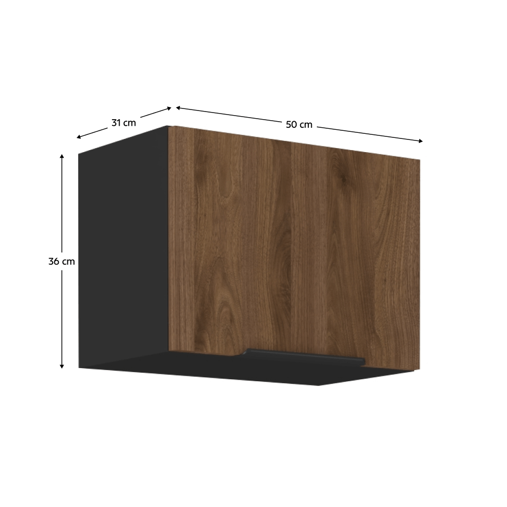 Dulap superior, nuc okapi/negru, MENZO 50 GU-36 1F — imaginea 7